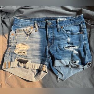 Aeropostale Ripped Denim Jean Shorts